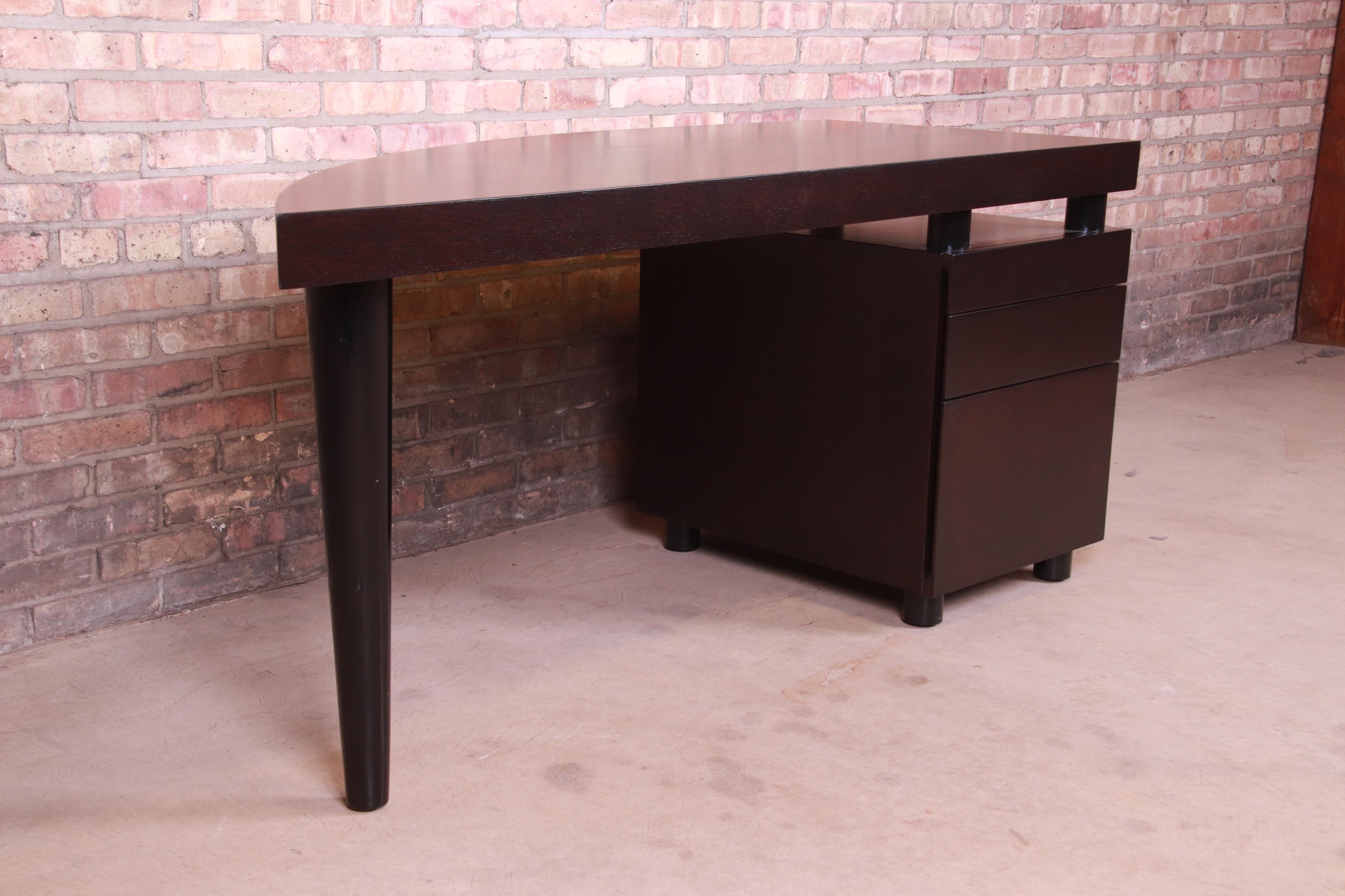 Late 20th Century Leon Rosen for Pace Collection Mahogany Boca Desk, Newly Refinished