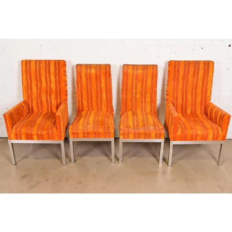 Leon Rosen für Pace Collection Moderne Esszimmerstühle aus der Mitte des Jahrhunderts, Vierer-Set (amerikanisch) im Angebot