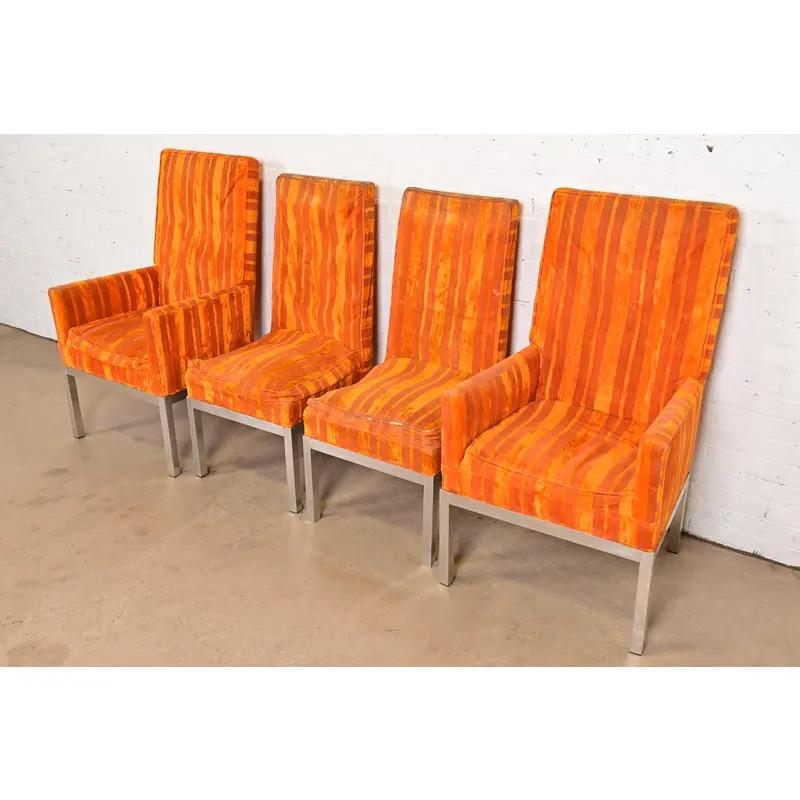 Leon Rosen für Pace Collection Moderne Esszimmerstühle aus der Mitte des Jahrhunderts, Vierer-Set im Zustand „Gut“ im Angebot in South Bend, IN