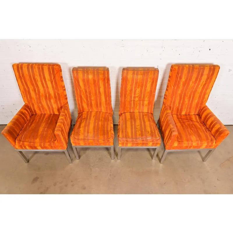 Leon Rosen für Pace Collection Moderne Esszimmerstühle aus der Mitte des Jahrhunderts, Vierer-Set (Ende des 20. Jahrhunderts) im Angebot