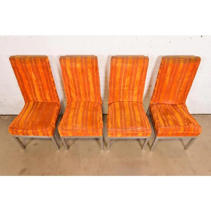 Leon Rosen für Pace Collection Moderne Esszimmerstühle aus der Mitte des Jahrhunderts, Vierer-Set (Ende des 20. Jahrhunderts) im Angebot