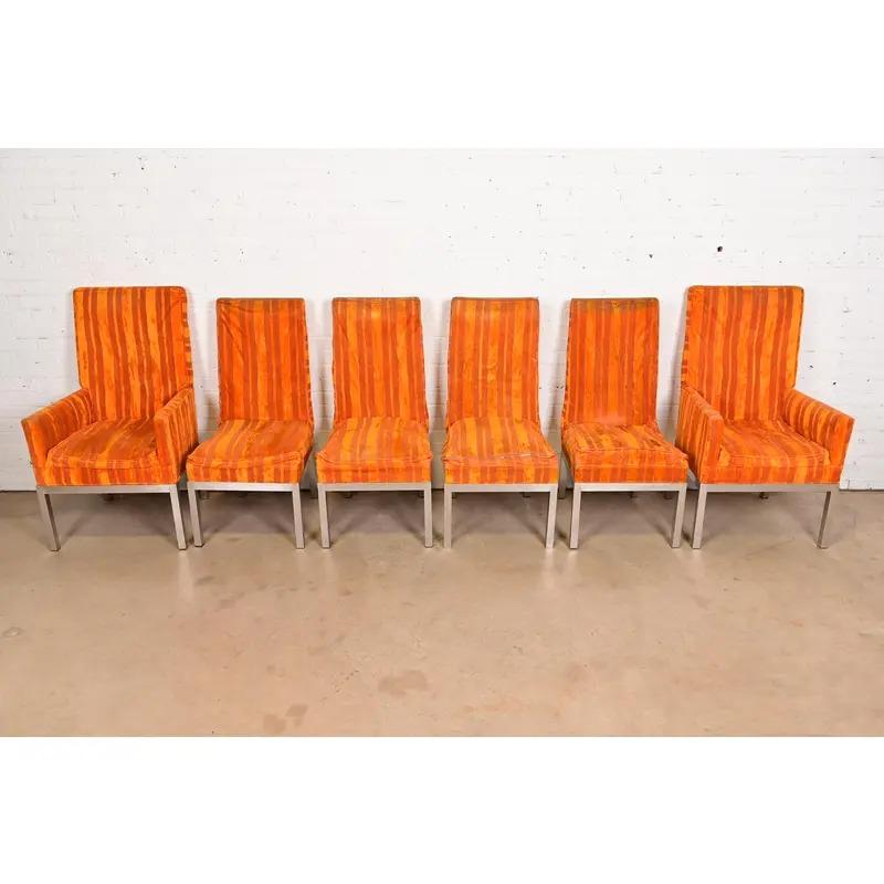 Américain Leon Rosen for Pace Collectional Chaises de salle à manger modernes du milieu du siècle, ensemble de six chaises en vente