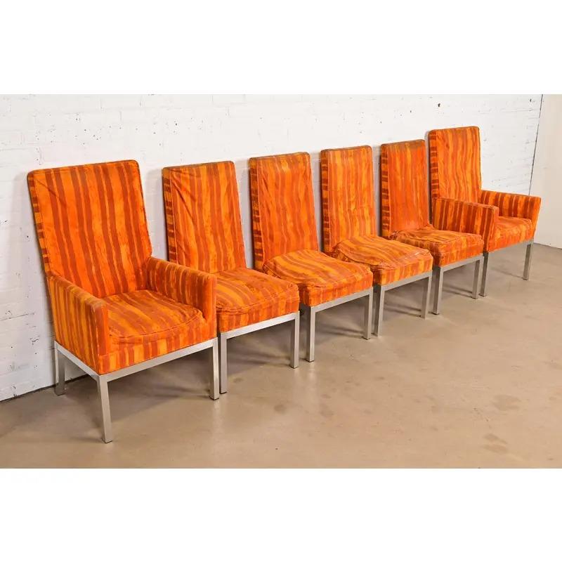 Leon Rosen for Pace Collectional Chaises de salle à manger modernes du milieu du siècle, ensemble de six chaises Bon état - En vente à South Bend, IN