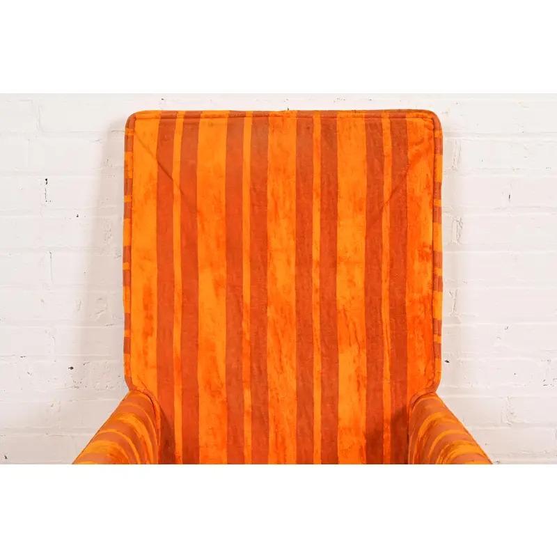 Tissu d'ameublement Leon Rosen for Pace Collectional Chaises de salle à manger modernes du milieu du siècle, ensemble de six chaises en vente