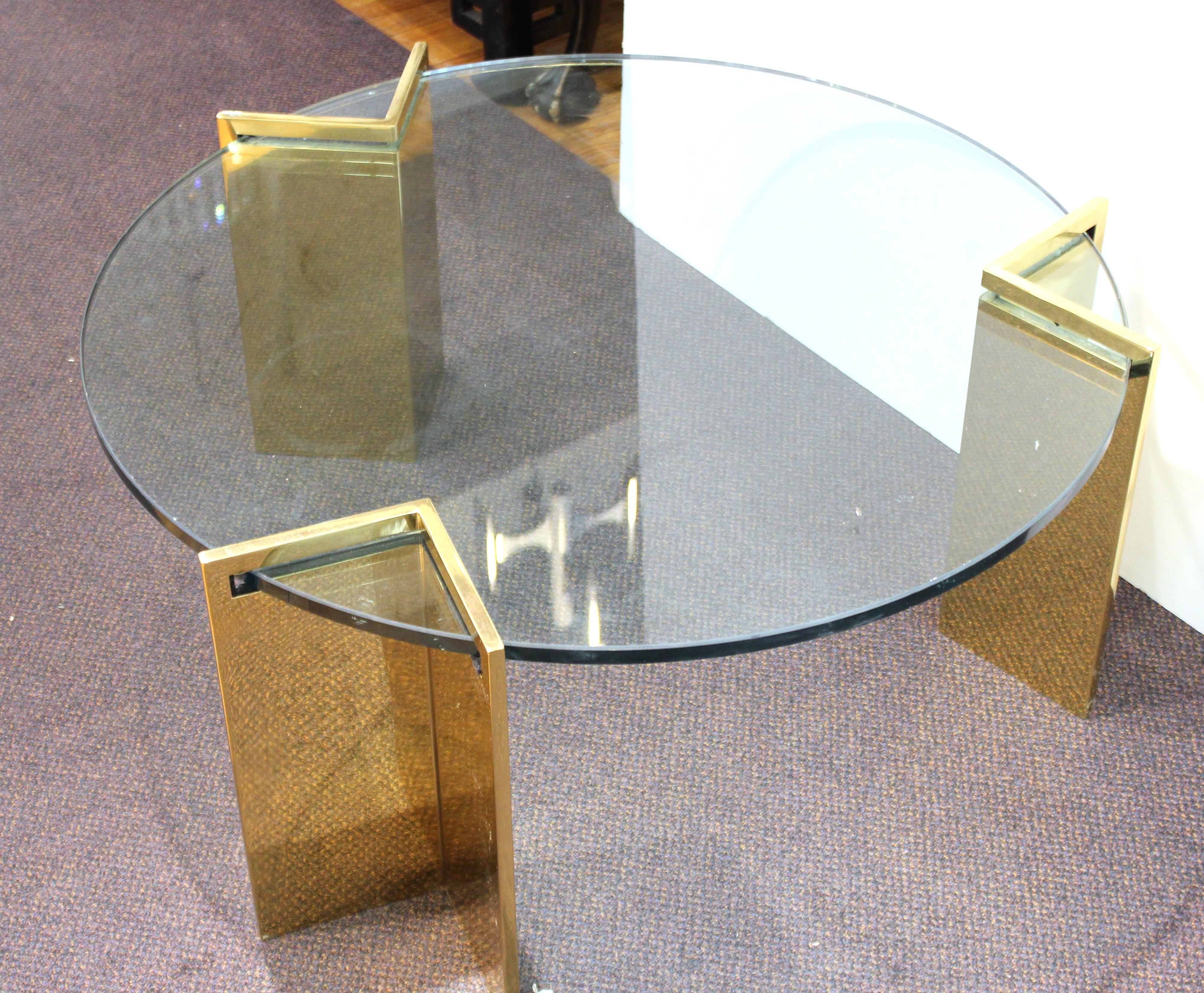 Metal Leon Rosen for Pace Modern Round Cocktail Table