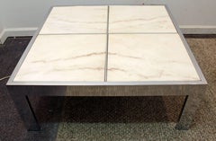 Mid-Century Modern Leon Rosen for Pace Marble Chrome Coffee Table
