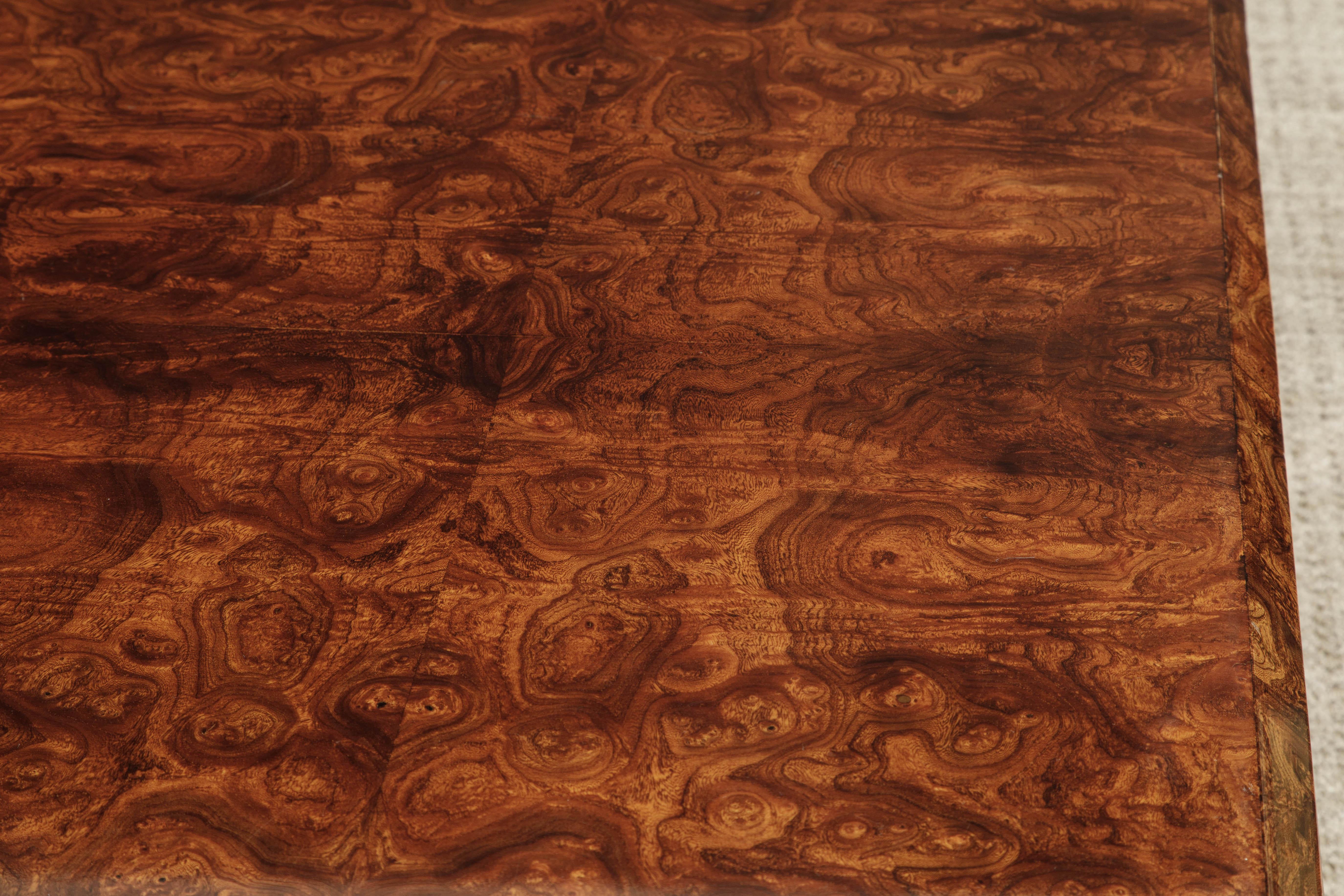 Leon Rosen for the Pace Collection Burled Wood Coffee Table, circa 1970s 4