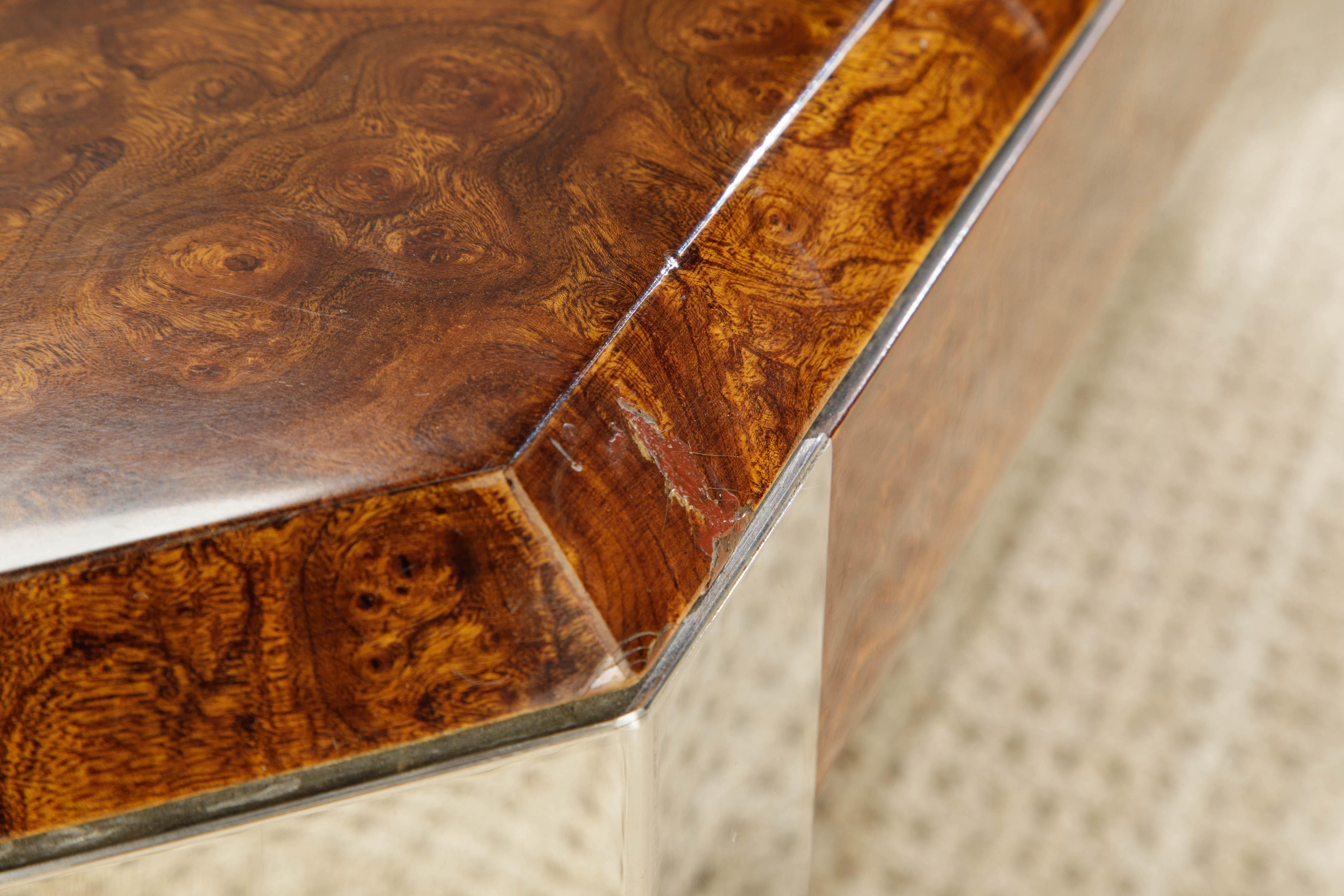 Leon Rosen for the Pace Collection Burled Wood Coffee Table, circa 1970s 5