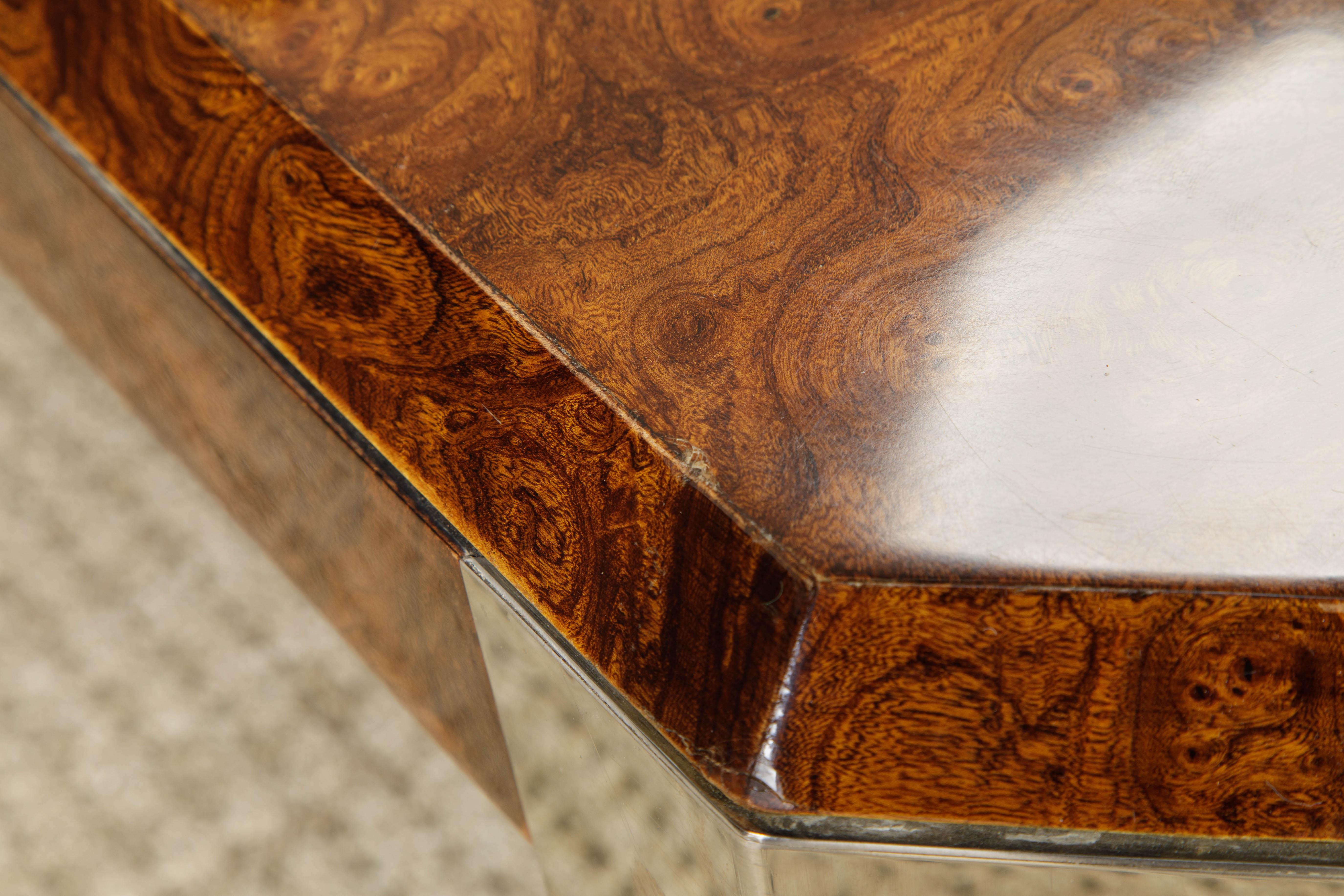 Leon Rosen for the Pace Collection Burled Wood Coffee Table, circa 1970s 6