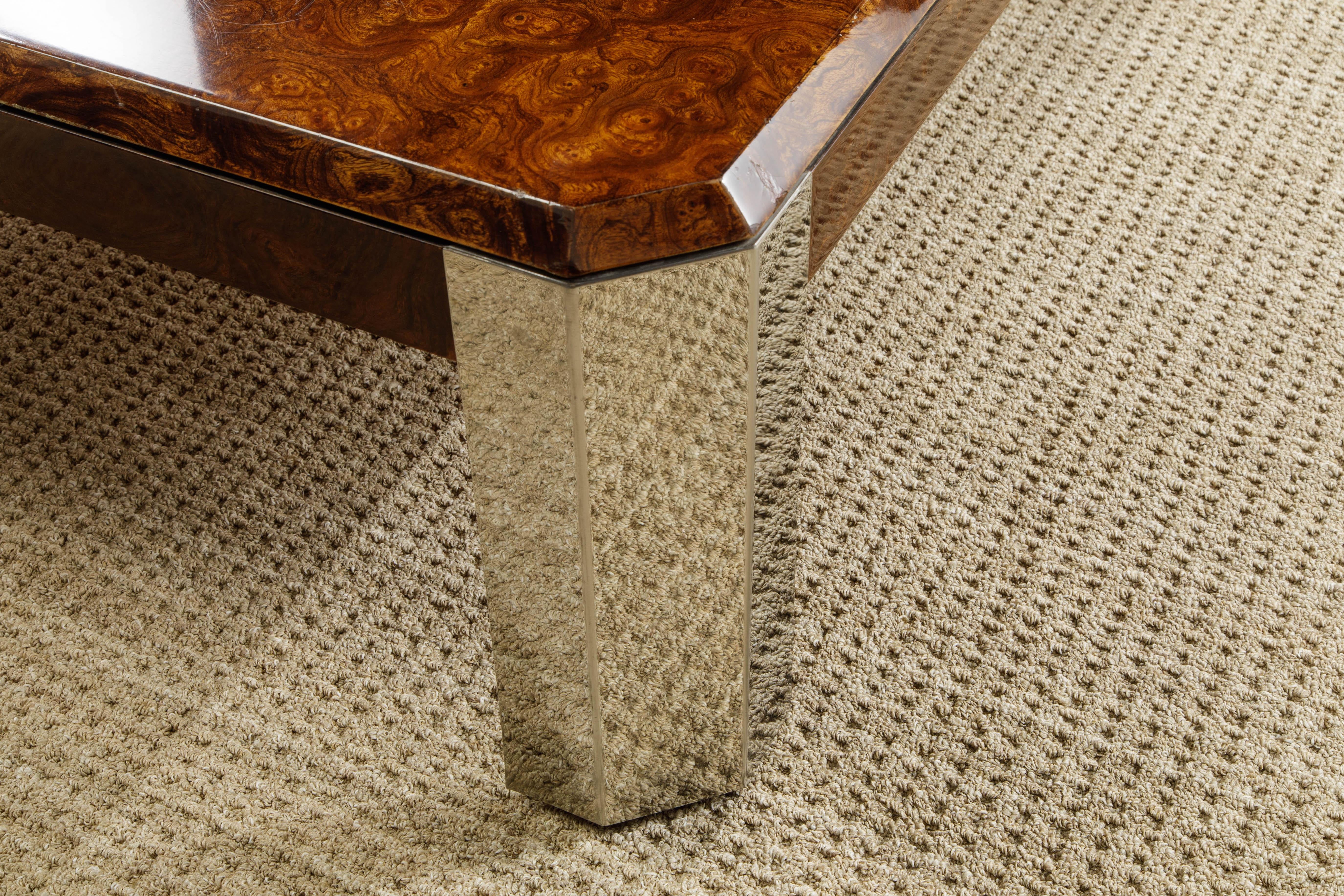 Leon Rosen for the Pace Collection Burled Wood Coffee Table, circa 1970s 7