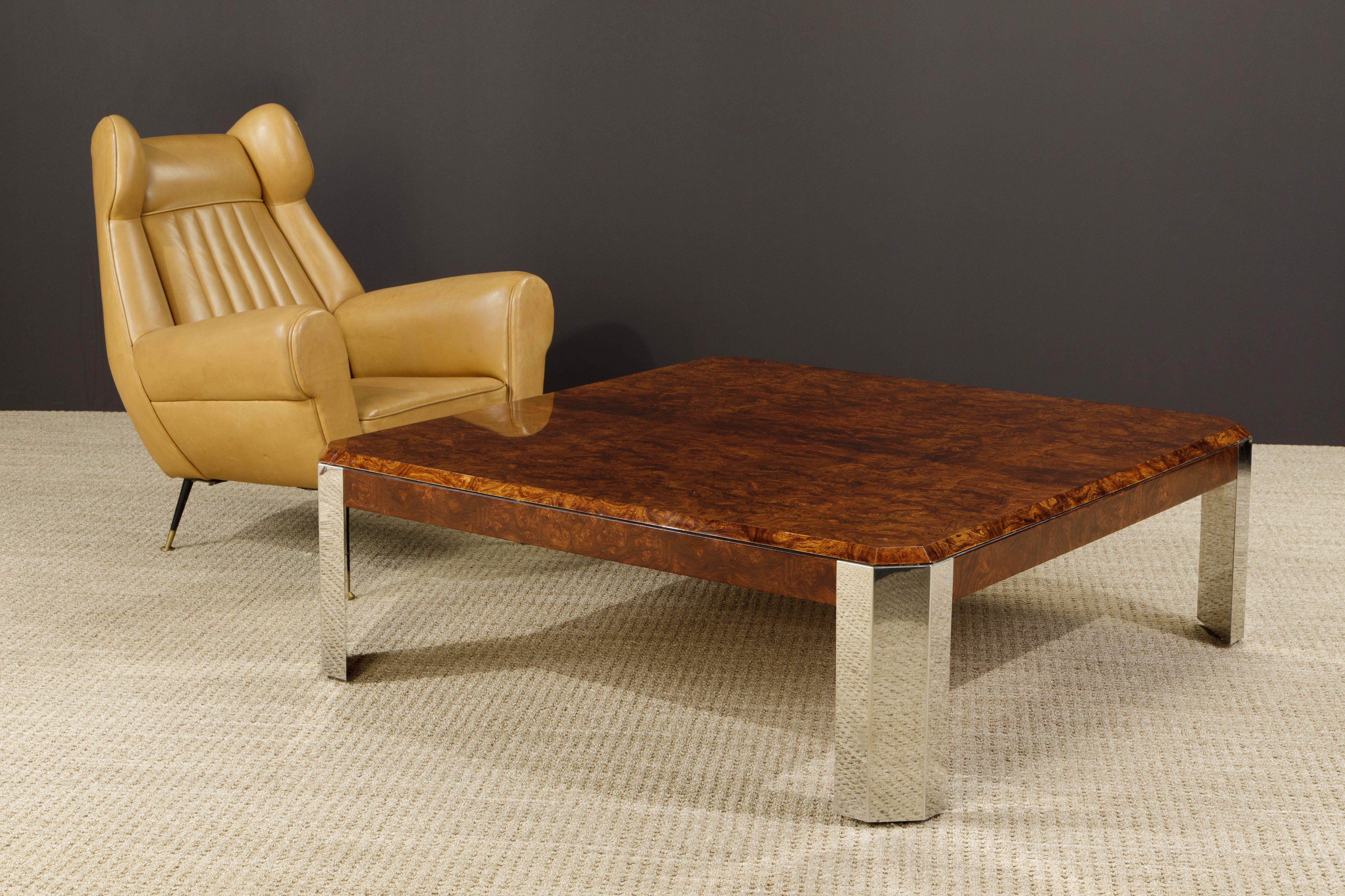 Leon Rosen for the Pace Collection Burled Wood Coffee Table, circa 1970s 9