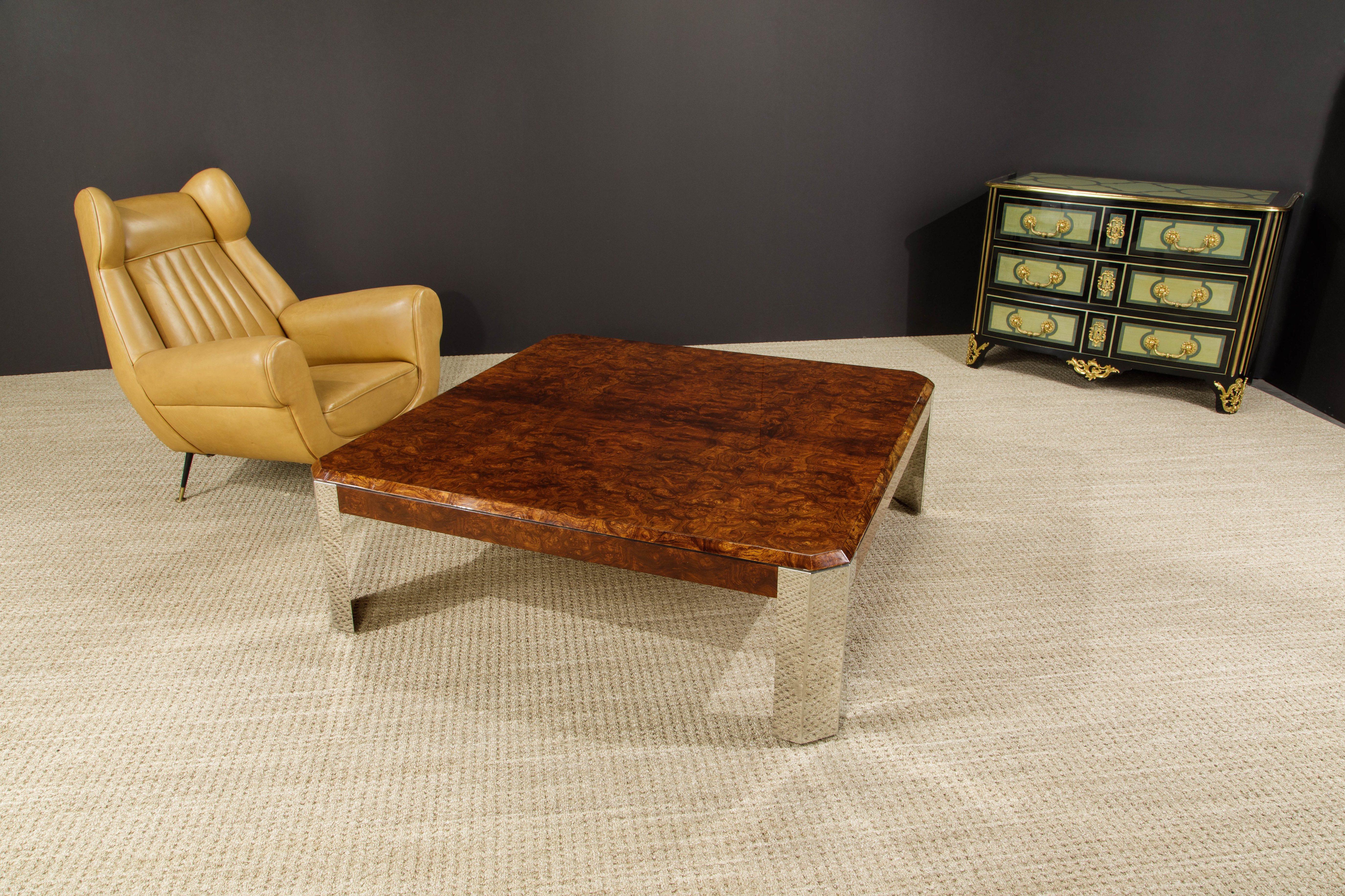 Leon Rosen for the Pace Collection Burled Wood Coffee Table, circa 1970s 10