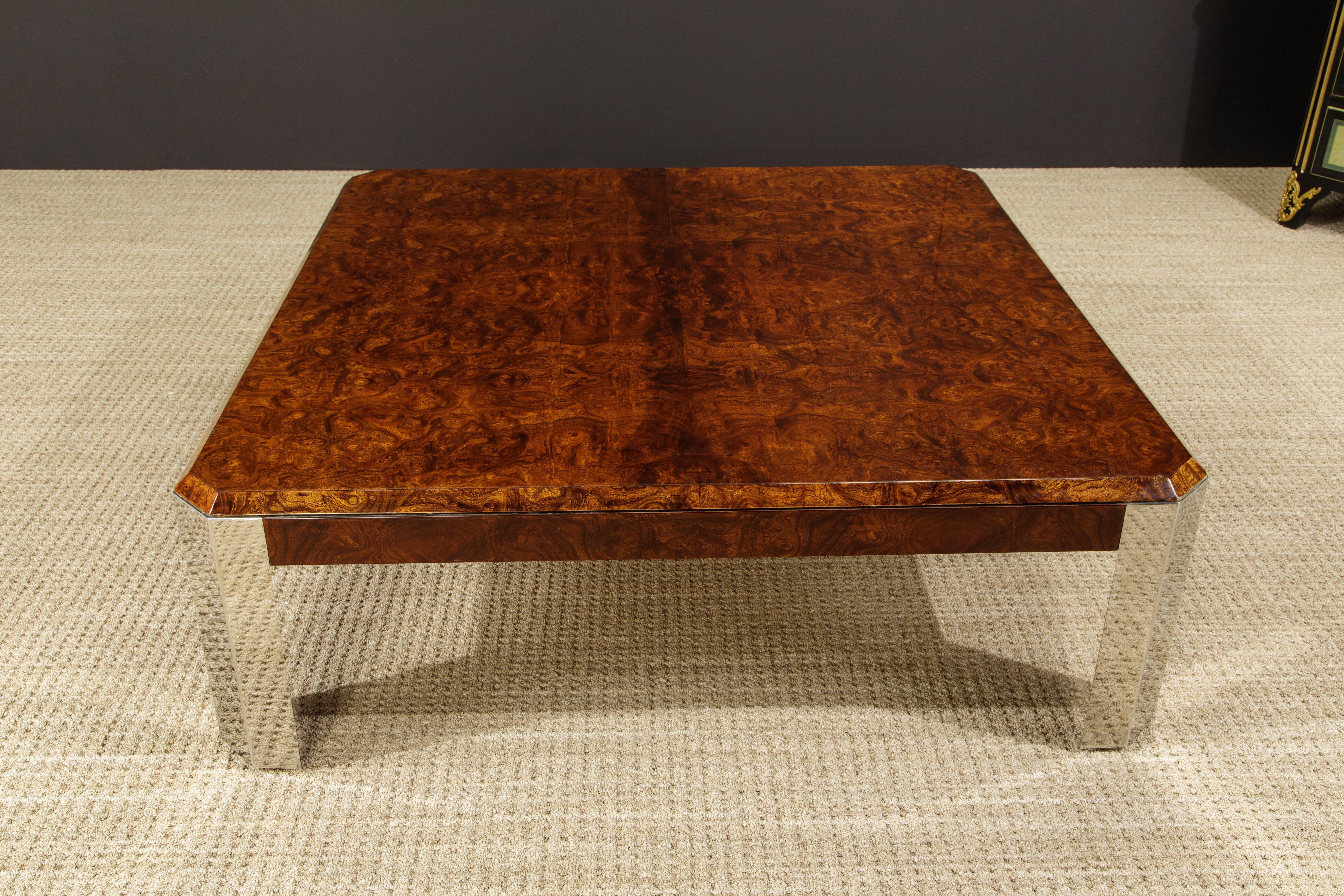 Late 20th Century Leon Rosen for the Pace Collection Burled Wood Coffee Table, circa 1970s