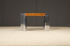 Milo Baughman per Pace Collection Tavolino in legno burlato, anni '70 circa, rifinito