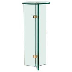 Leon Rosen Pace Collection Messing Glas Sockel Skulptur Stand