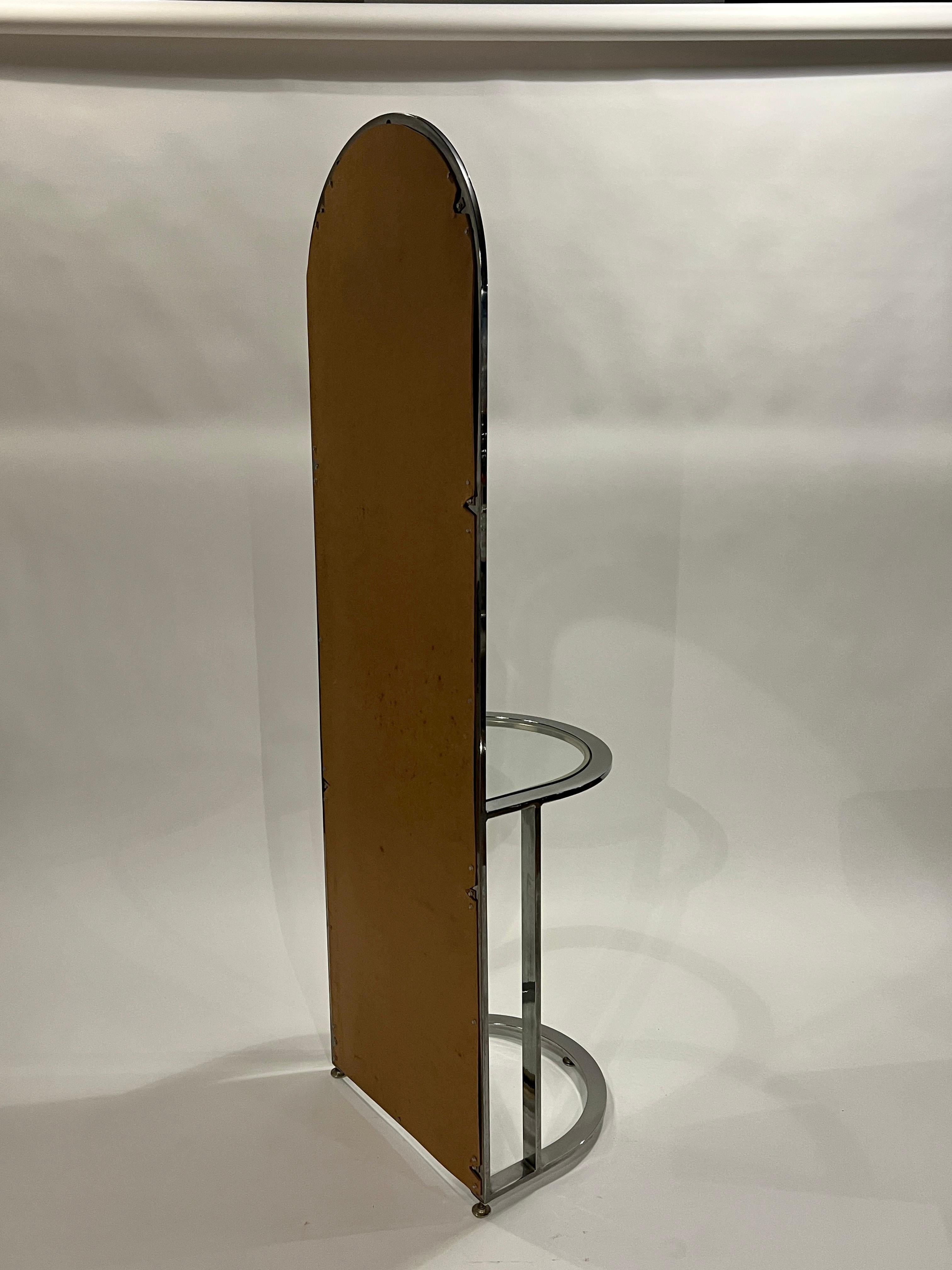 Brass Leon Rosen Racetrack Mirror for Pace Collection For Sale