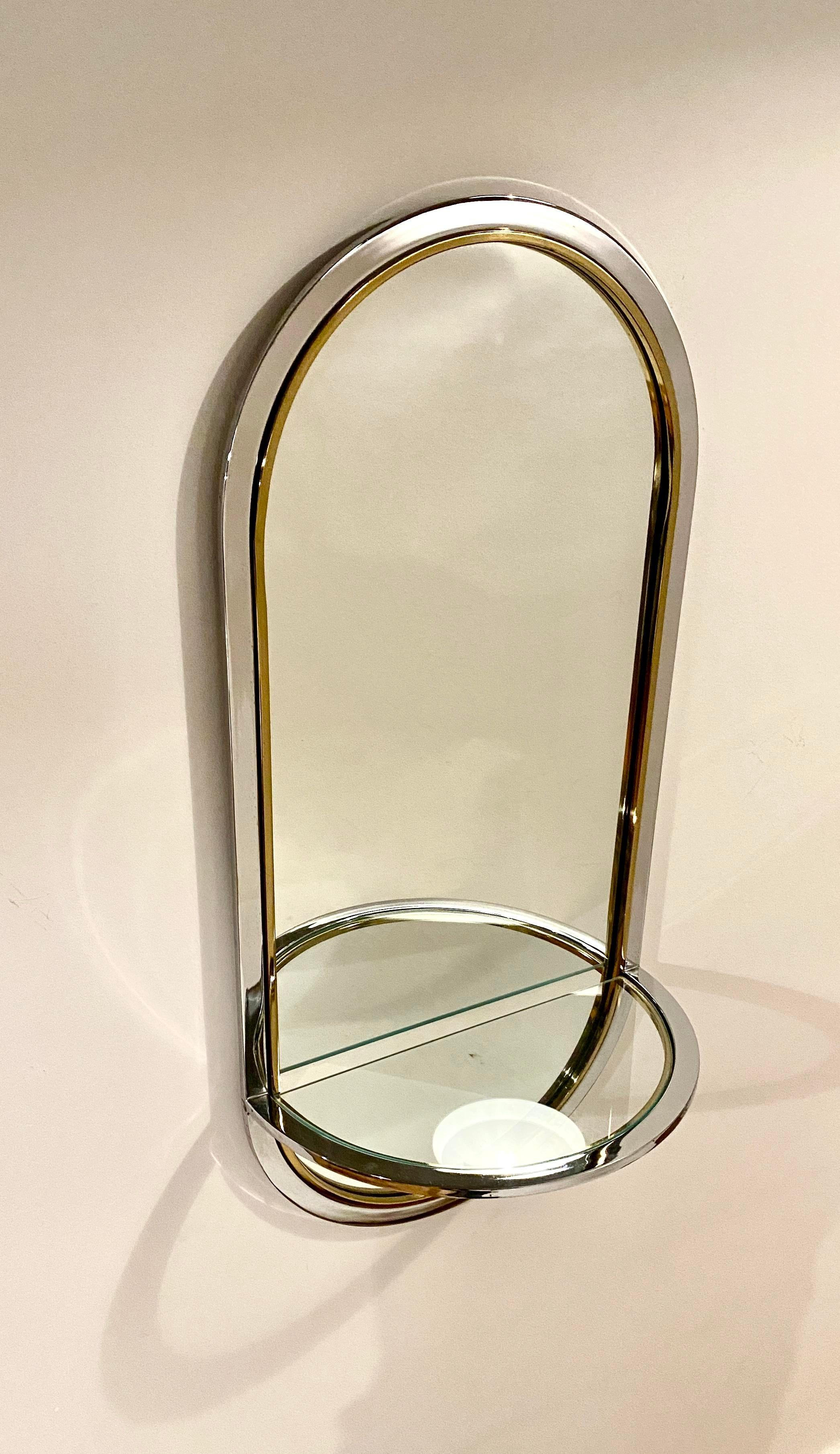 20th Century Leon Rosen Racetrack Wall Mirror for Pace, 1970's For Sale