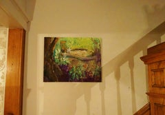 Ritiro in giardino, Pittura, Olio su tela