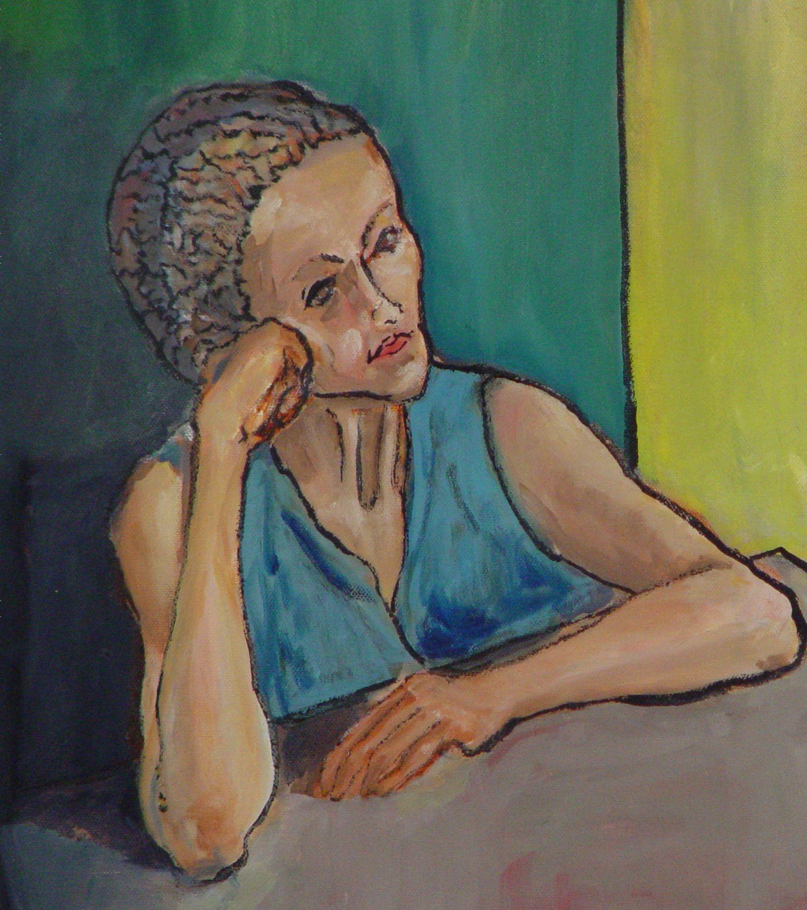 Late Night Thoughts, Painting, Oil on Canvas For Sale 2