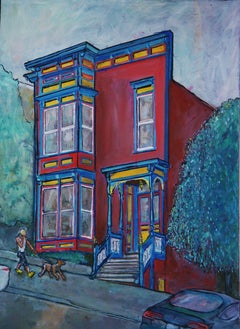 Noe Street, Distrito Castro, San Francisco, Pintura, Óleo sobre lienzo