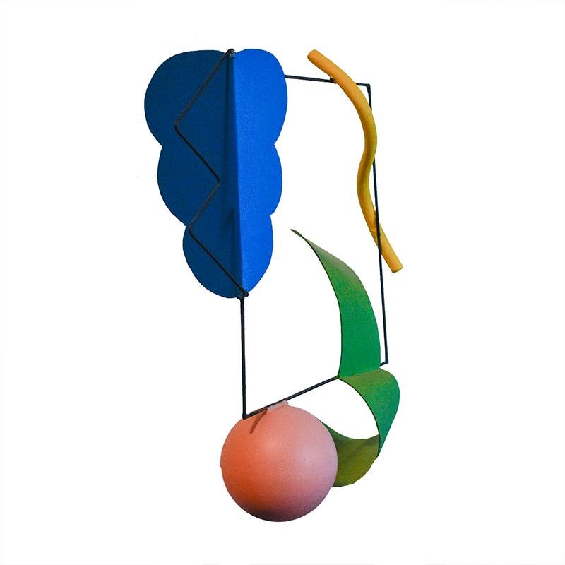 Trapeze Poly (Colorful Abstract Modern Sculpture in Yellow, Blue, Pink & Green) 2