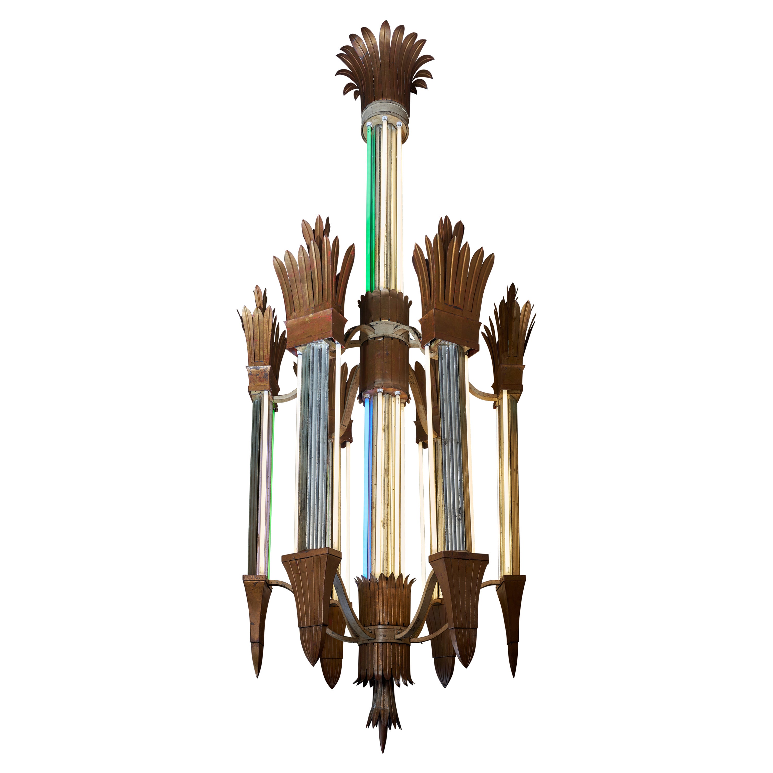 Lampadario Leon Stynen Art Deco xxl da Casino in Belgio in vendita