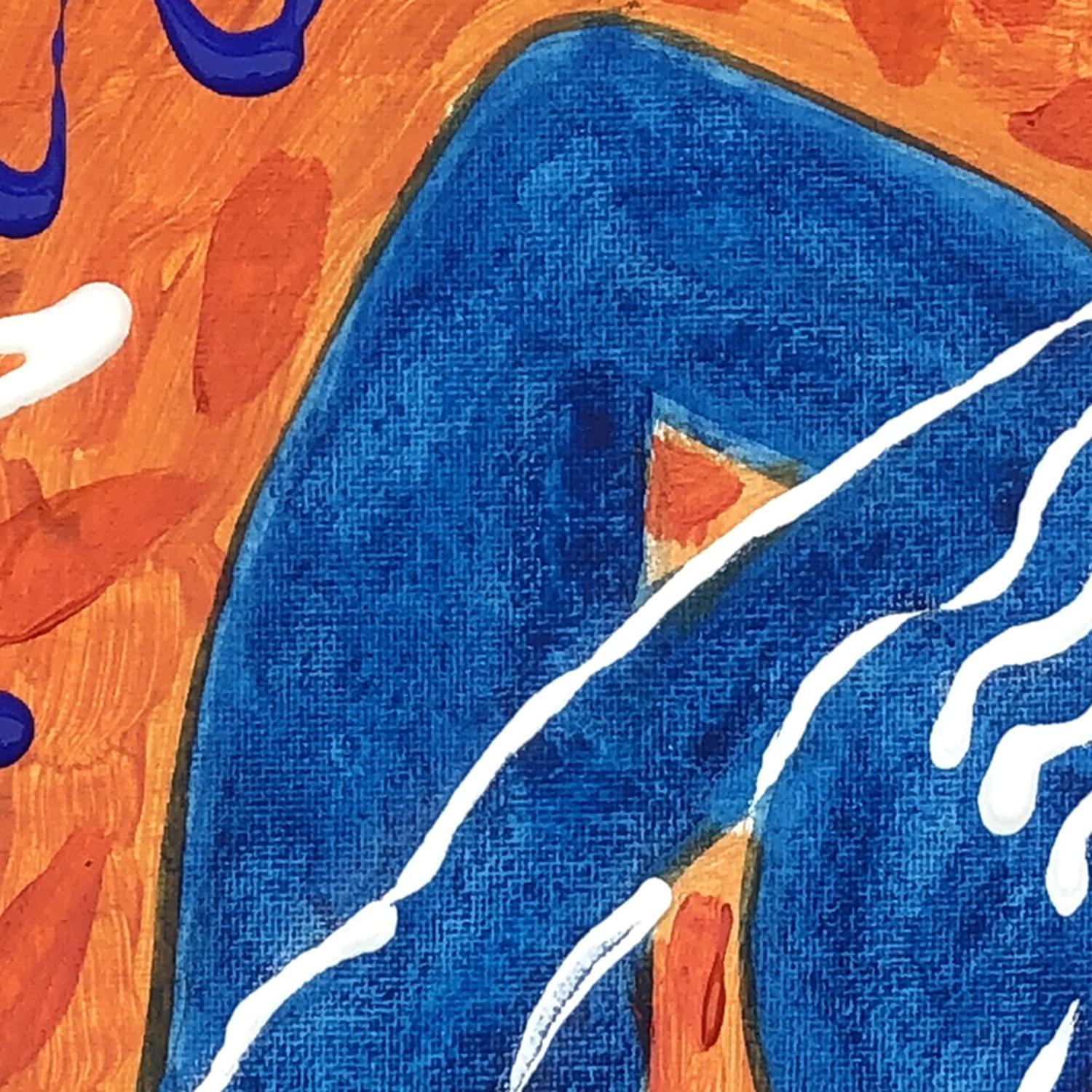 A Day at The Beach with Matisse, Painting, Acrylic on Canvas For Sale 1