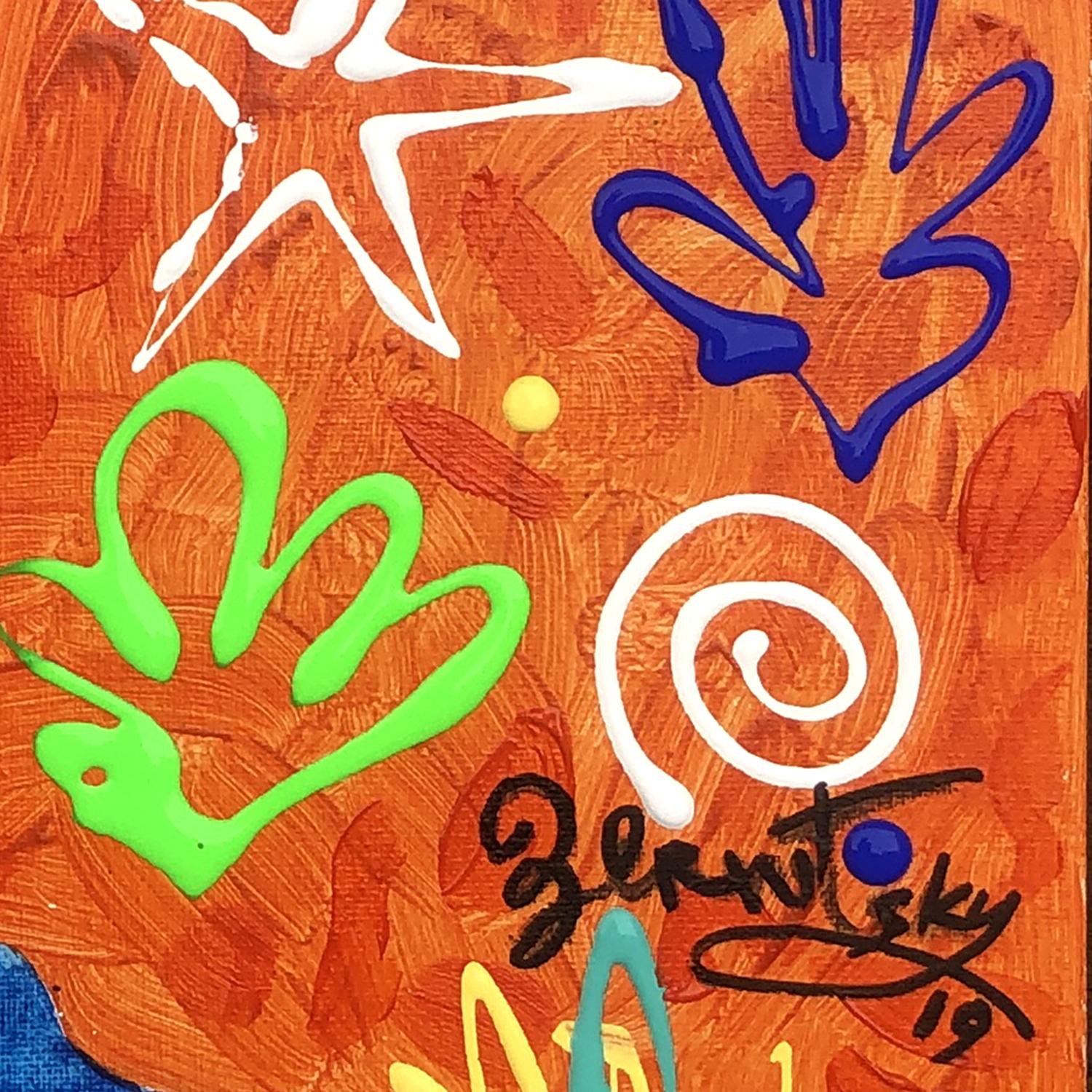 A Day at The Beach with Matisse, Painting, Acrylic on Canvas For Sale 2