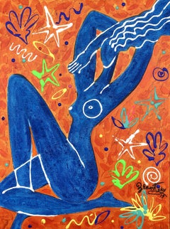 A Day at The Beach with Matisse, Painting, Acrylic on Canvas