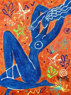 A Day at The Beach with Matisse, Painting, Acrylic on Canvas