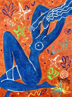 Un día en la playa con Matisse, Pintura, Acrílico sobre lienzo