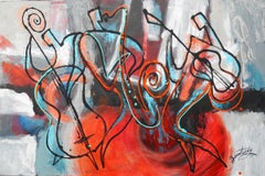 I Love Jazz, Pittura, Acrilico su tela
