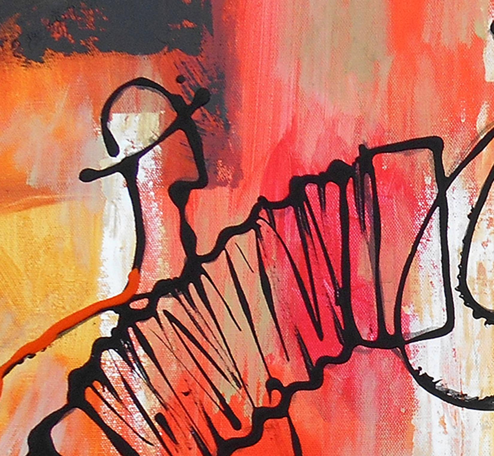Ich liebe Klezmer-Musik. Die warme Freude der Klezmer-Musik umhüllt mich wie eine Umarmung, und ich möchte diese Umarmung erwidern, indem ich sie male. Ich hoffe, dass die Betrachter meiner Kunst dasselbe empfinden.    Alle meine Originalgemälde