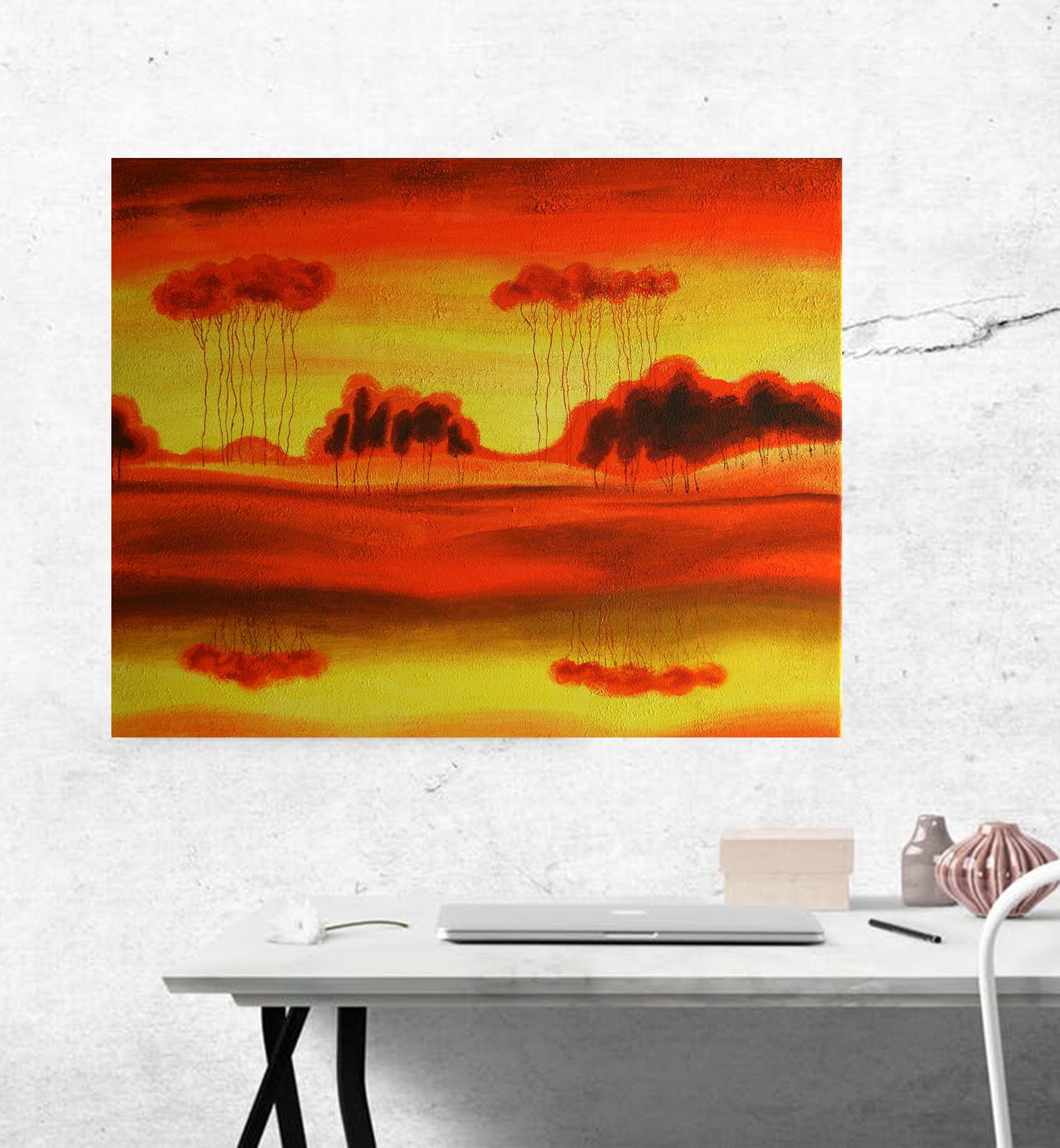RED PLANET, Painting, Acrylic on Canvas For Sale 3