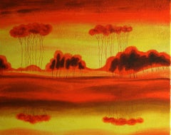 RED PLANET, Painting, Acrylic on Canvas