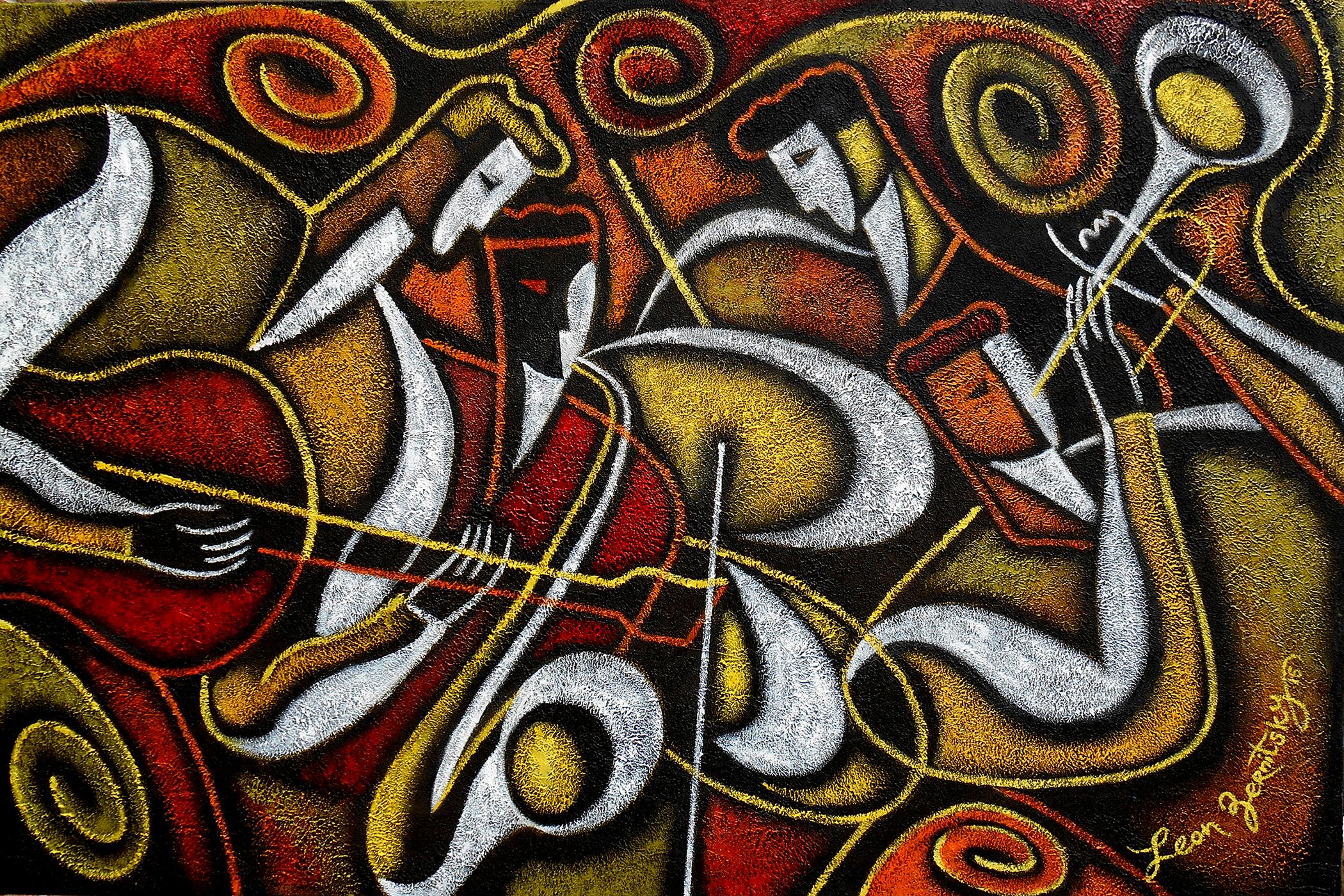 Sweet Sounds of Jazz, Painting, Acrylic on Canvas