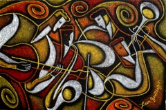 Sweet Sounds of Jazz, Painting, Acrylic on Canvas