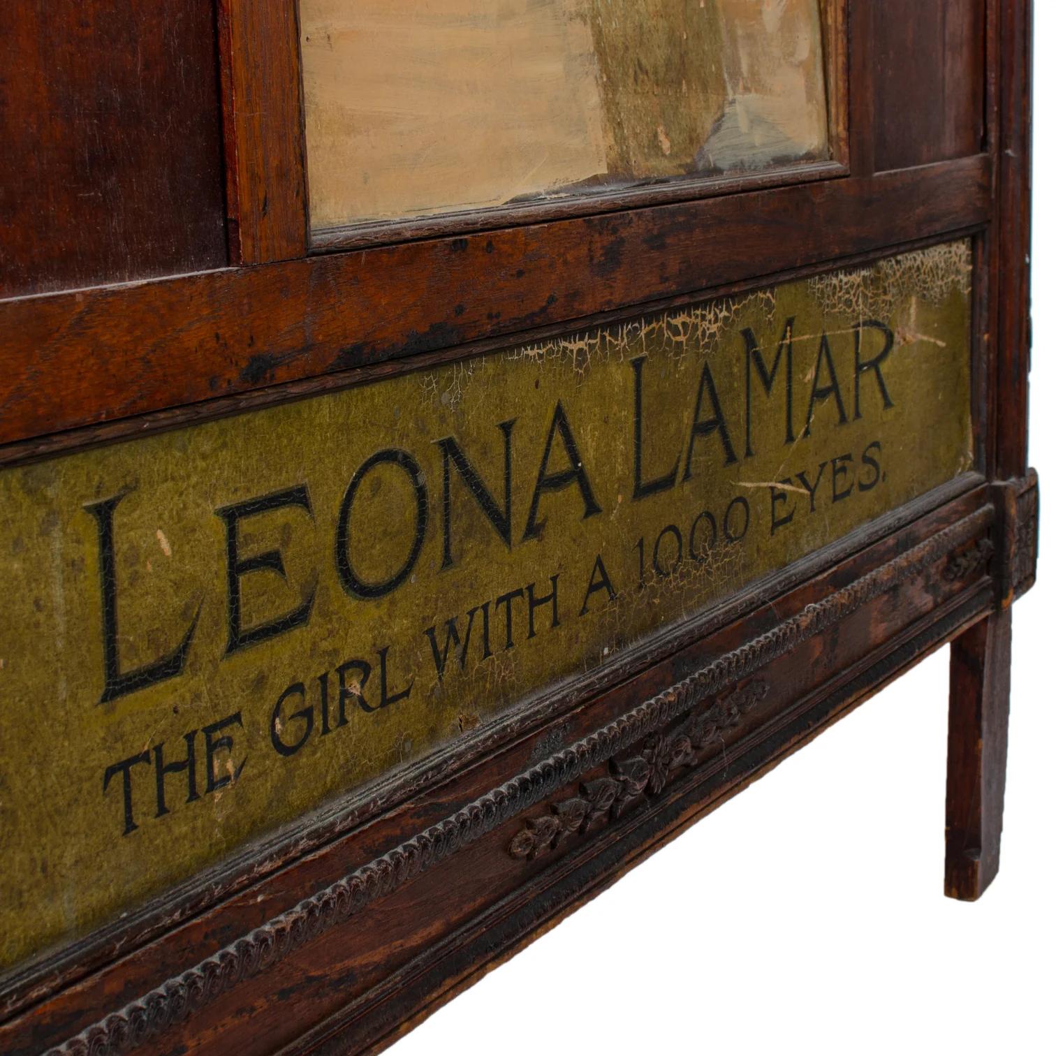 American Leona LaMar “The Girl With a 1000 Eyes” Vaudeville Mentalist Lobby Marquee