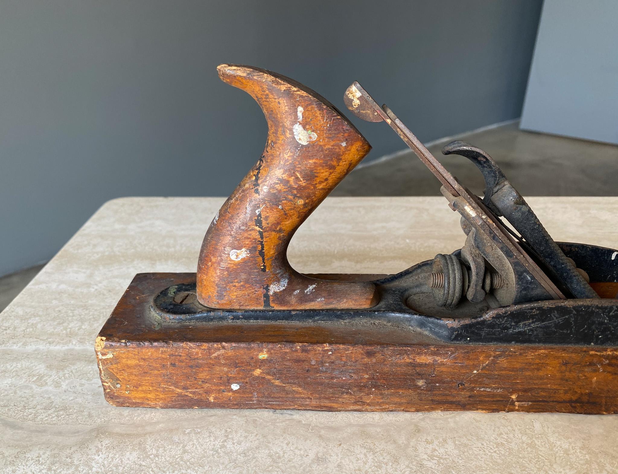Leonard Bailey Wooden Block Plane Tool, United States, Early 20th Century For Sale 2