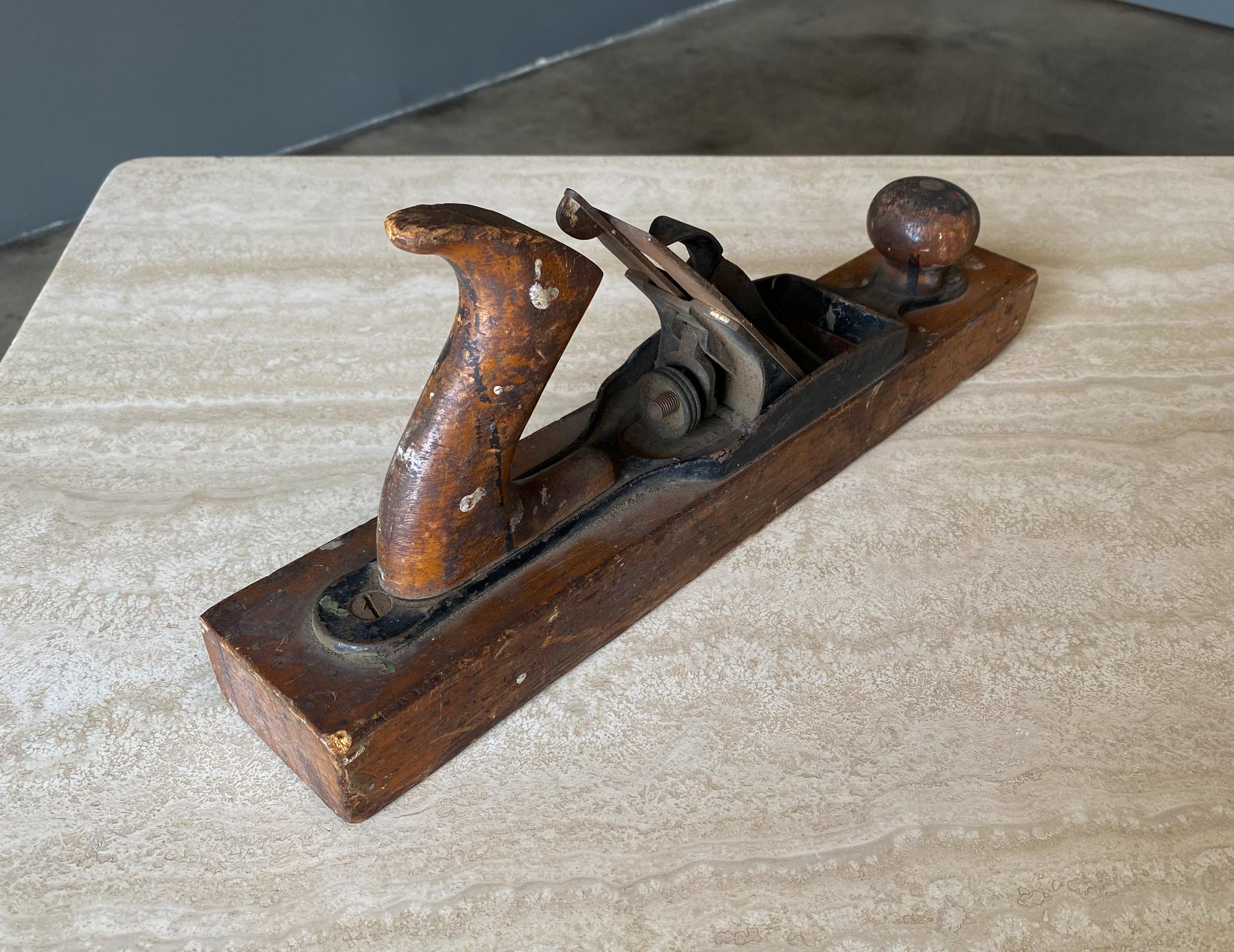 Leonard Bailey Wooden Block Plane Tool, United States, Early 20th Century For Sale 3
