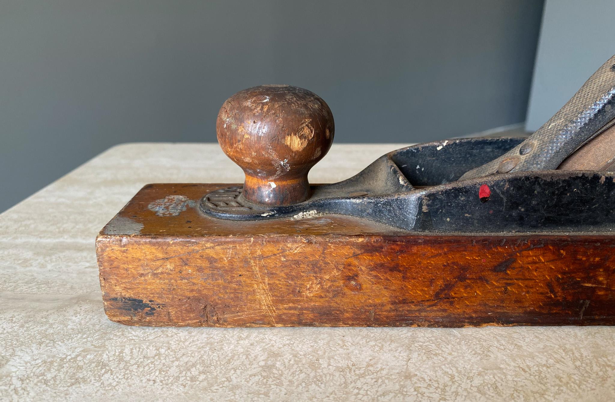 American Leonard Bailey Wooden Block Plane Tool, United States, Early 20th Century For Sale