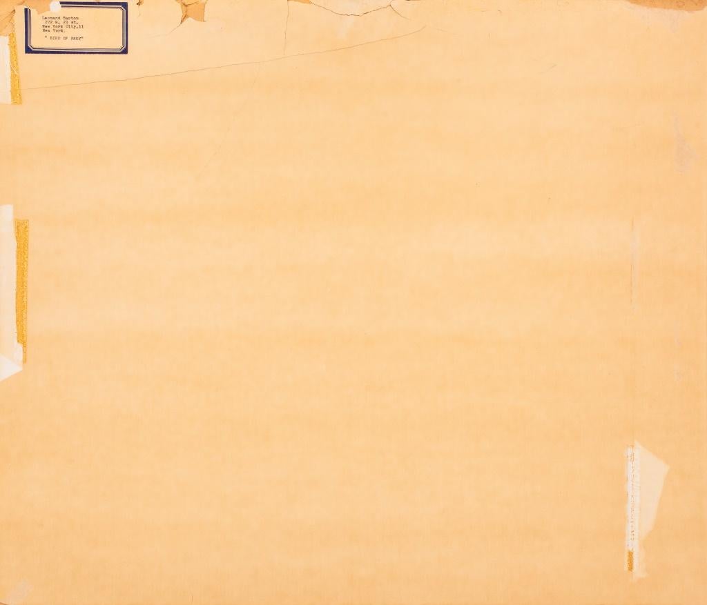 Leonard Barton „ Vogel der Beute“ Tinte auf Papier (20. Jahrhundert) im Angebot