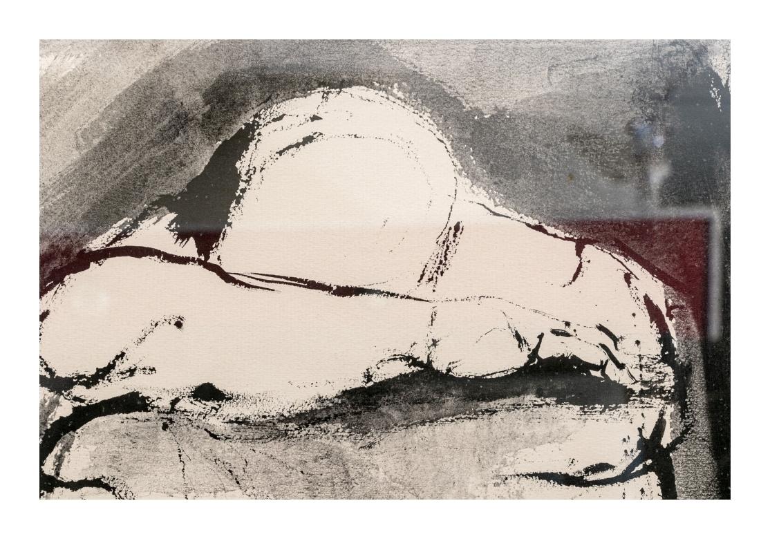 Leonard Baskin (Am. 1922-2000) Stampa firmata in bianco e nero, 