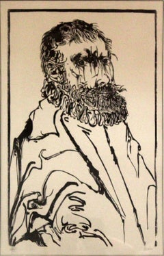 Leonard Baskin De Gheyn Modern Woodcut Signed 4/50 Framed 1970