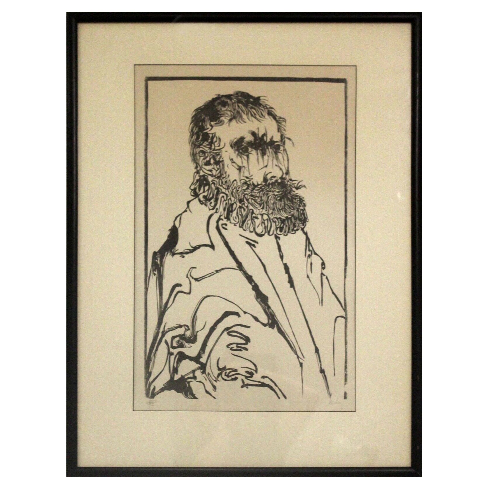 Leonard Baskin De Gheyn Modern Woodcut Signed 4/50 Framed 1970