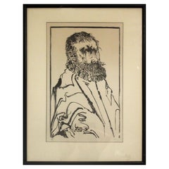 Leonard Baskin De Gheyn Modern Woodcut Signed 4/50 Framed 1970