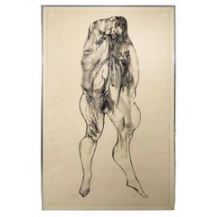 Leonard Baskin Distension Signed Modern Figurative Etching on Paper Framed 1970