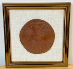 Leonard Baskin, Icarus, numéroté 3/250, plaque murale en bronze coulé, 1969