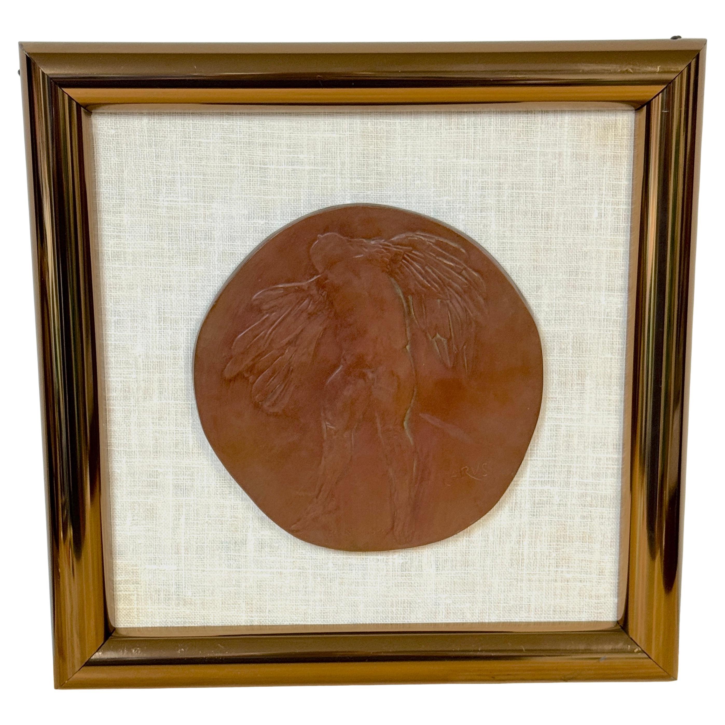 Leonard Baskin, Icarus, Numbered 3/250, Cast Bronze Wall Plaque, 1969 For Sale