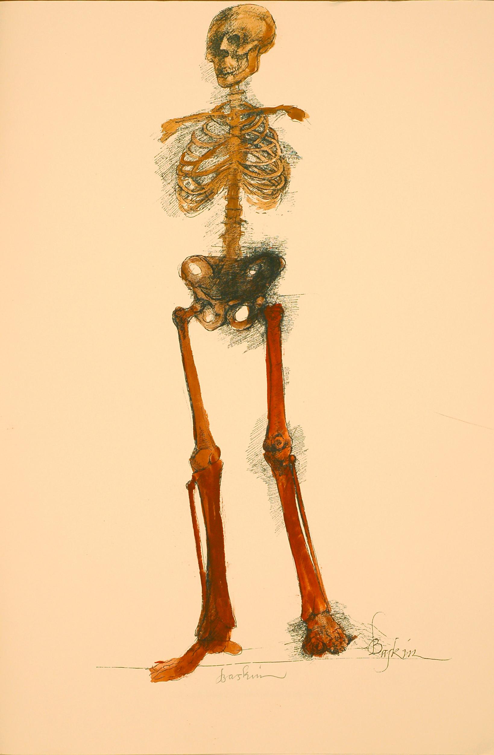 Ars Anatomica: IX - Mixed Media Art by Leonard Baskin